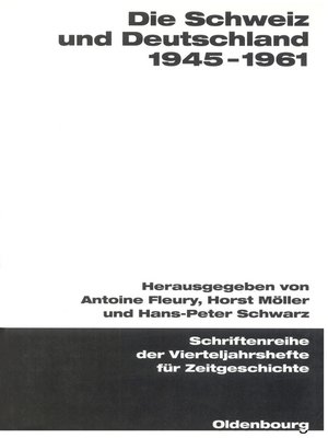 cover image of Die Schweiz und Deutschland 1945-1961